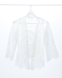 Lace kebaya top in off white