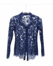 Load image into Gallery viewer, Lace kebaya top in navy