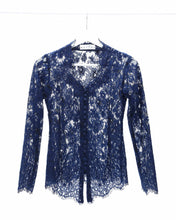 Load image into Gallery viewer, Lace kebaya top in navy