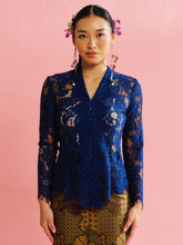 Load image into Gallery viewer, Lace Kebaya in Navy Blue