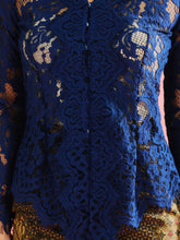 Load image into Gallery viewer, Lace Kebaya in Navy Blue