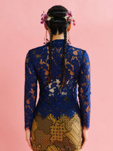 Load image into Gallery viewer, Lace Kebaya in Navy Blue
