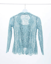 Load image into Gallery viewer, Lace kebaya top in duck egg